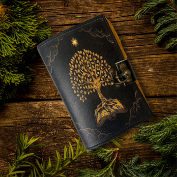 Artistic Elegant Tree of Life Leather Journal