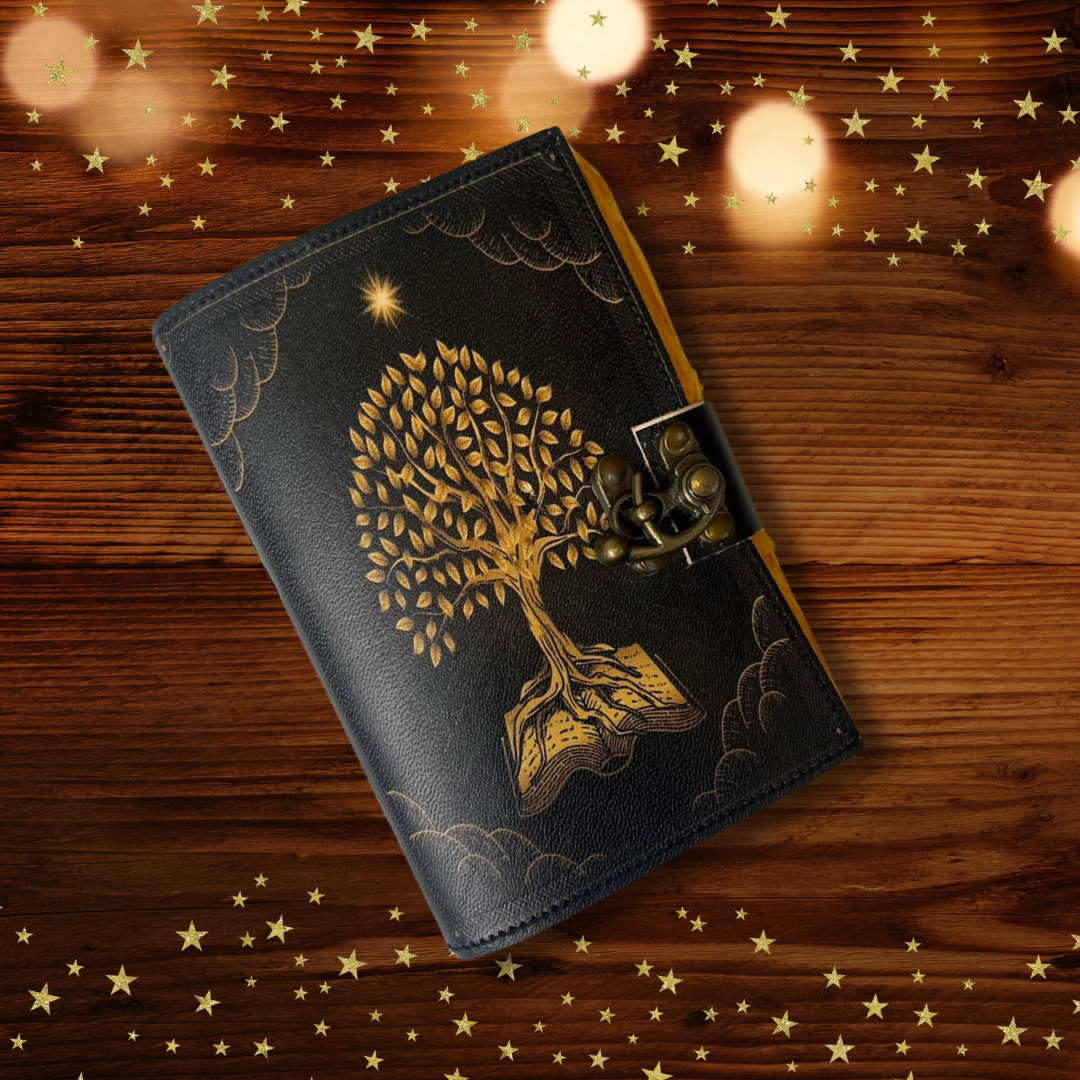 Artistic Elegant Tree of Life Leather Journal