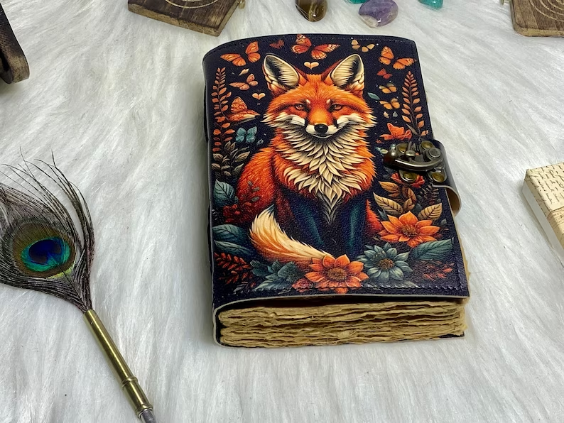 Fox Elegance Nostalgic Vintage Leather Journal