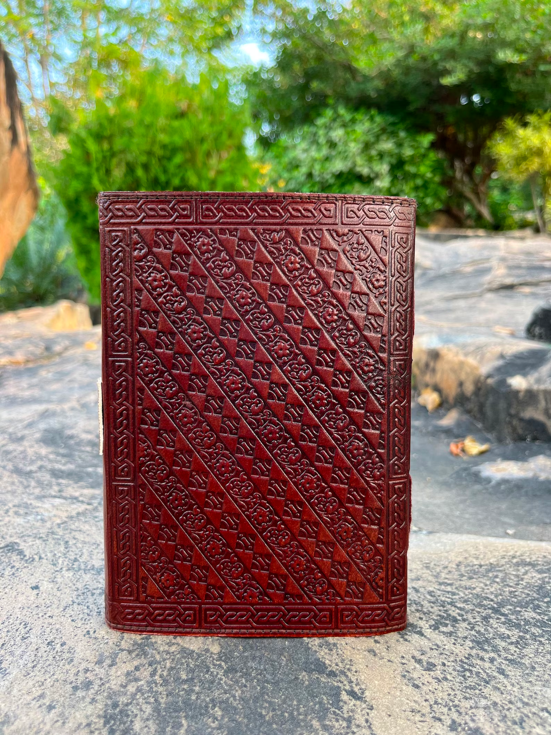 Vintage Wolf Tree Embossed Leather Journal